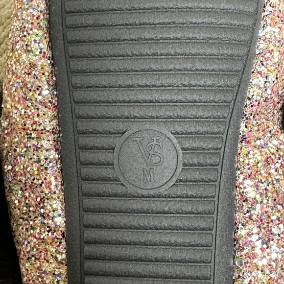 Victoria's Secret Pink Glitter Slippers MEDIUM Size 7-8 - Picture 4 of 4